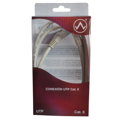 Mod. 1287/C6-5-C. Latiguillo redes UTP flexible Cat6. 5m. Blister