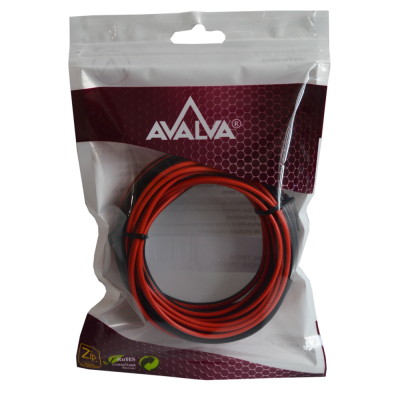 Mod. 1195. Cable audio bicolor rojo/negro